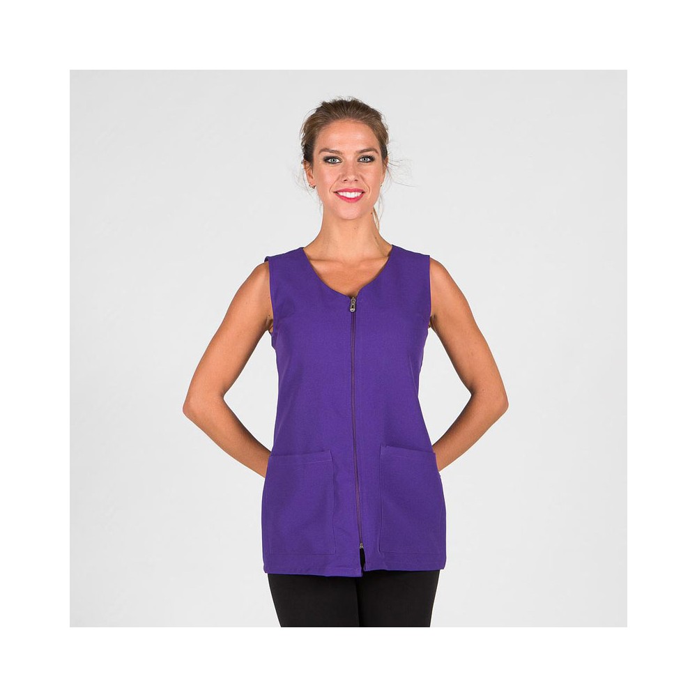 Blusa de peluquería sin mangas antartida Garys 552800 Morado