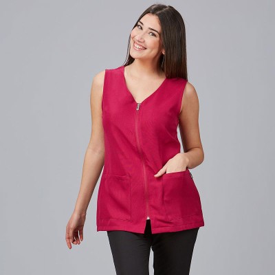 Blusa de peluquería sin mangas antartida Garys 552800 Frambuesa