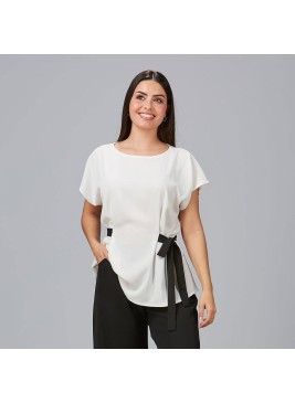 Blusa de peluquería con lazo zulla Garys 600021