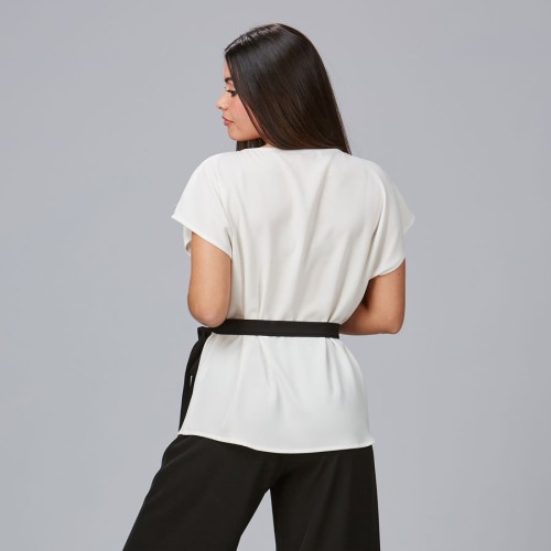 Blusa de peluquería con lazo zulla Garys 600021