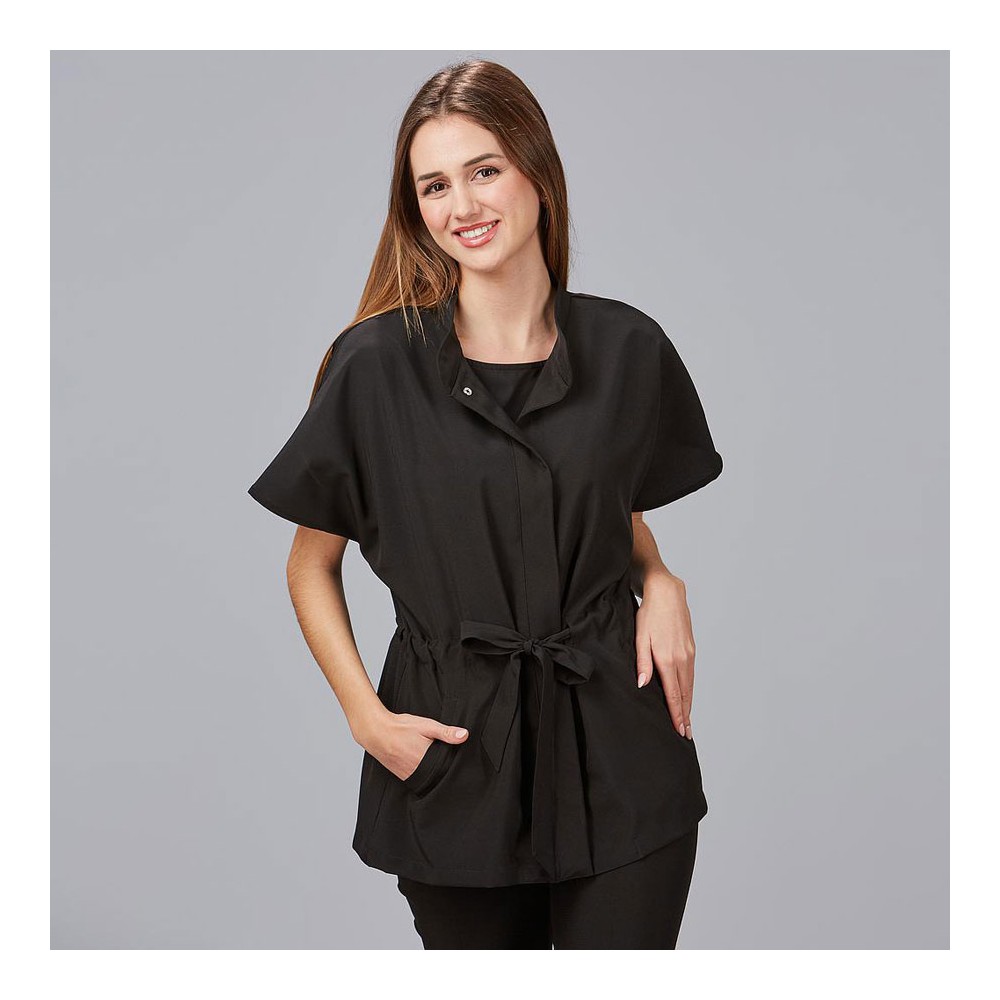 Blusa para peluquera de microfibra magnolia Garys 600023 negro