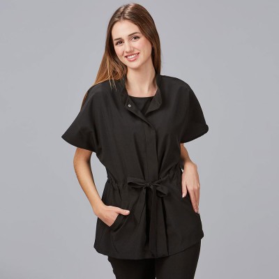 Blusa para peluquera de microfibra magnolia Garys 600023 negro
