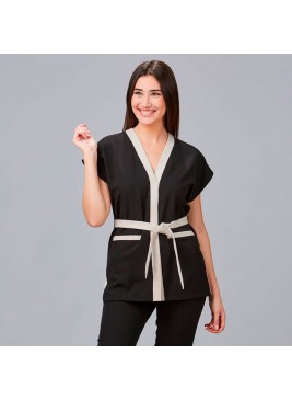 Blusa de peluquera loto x-linen Garys 600027 negro