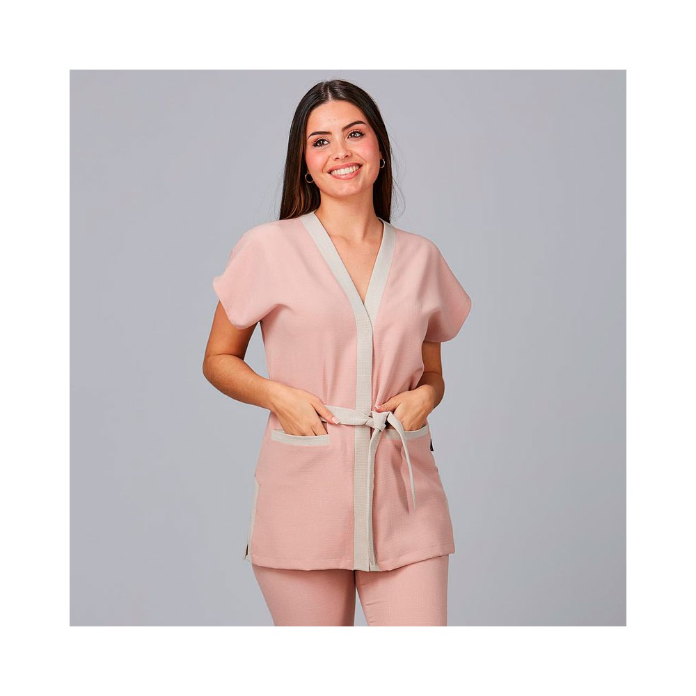 Blusa de peluquera loto x-linen Garys 600027 Nude