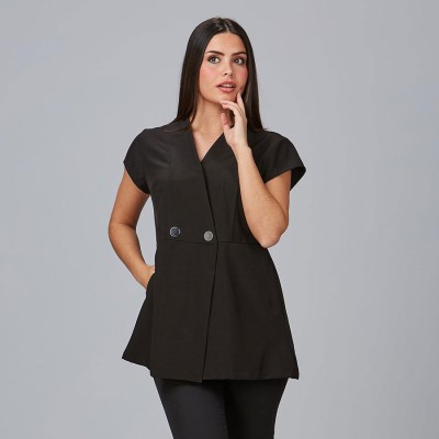 Chaqueta microfibra de peluquería  Garys 600031 negro