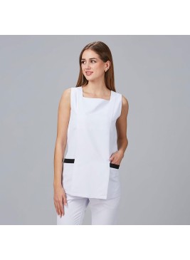 Blusa peluquera de microfibra lantana Garys 600032 blanco