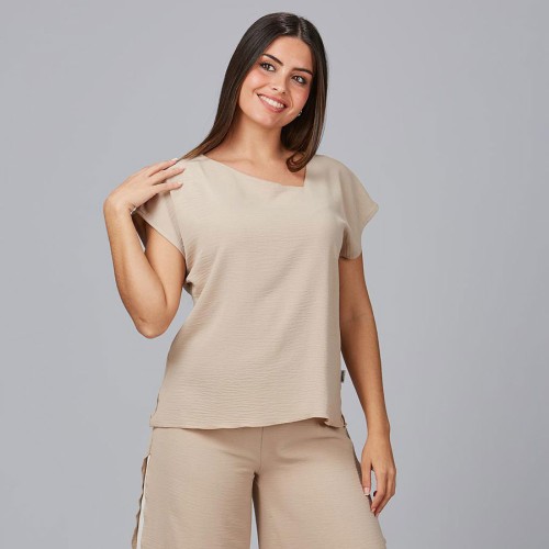 Blusa de peluquera bambula jara Garys 600036 beige