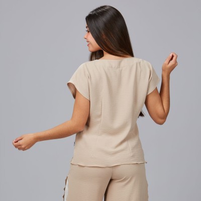 Blusa de peluquera bambula jara Garys 600036 beige