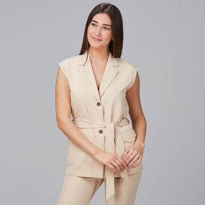 Chaleco peluquería solapa arabis Garys 600037 beige