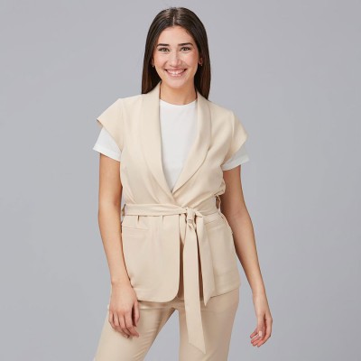 Chaqueta peluquera cuello smoking Garys 600039 beige