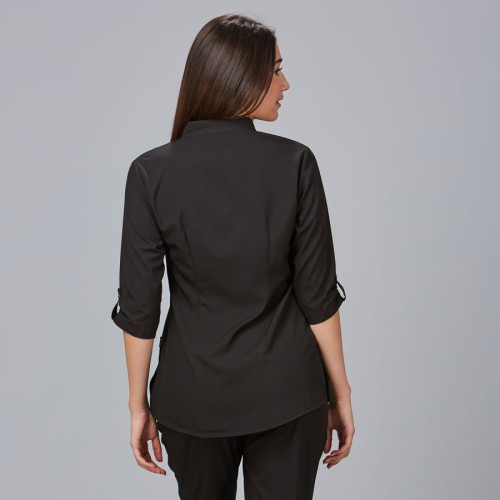 Blusa de peluquería cuello mao vinca Garys 600041 negro
