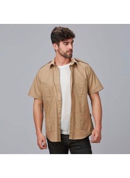 Camisa UNISEX para peluquería Garys 600054 camel
