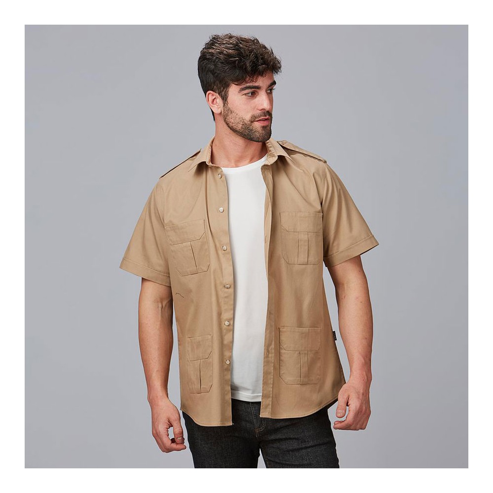Camisa UNISEX para peluquería Garys 600054 camel