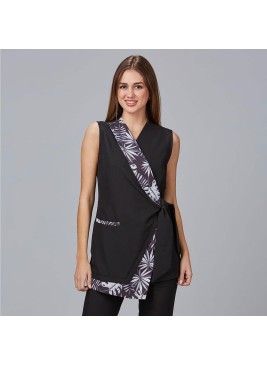 Blusa de microfibra para peluquería Garys 600055 negro