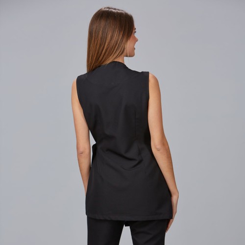 Blusa de microfibra para peluquería Garys 600055 negro