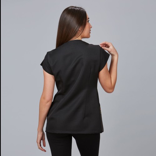 Blusa de microfibra para peluquera álamo Garys 600056 negro