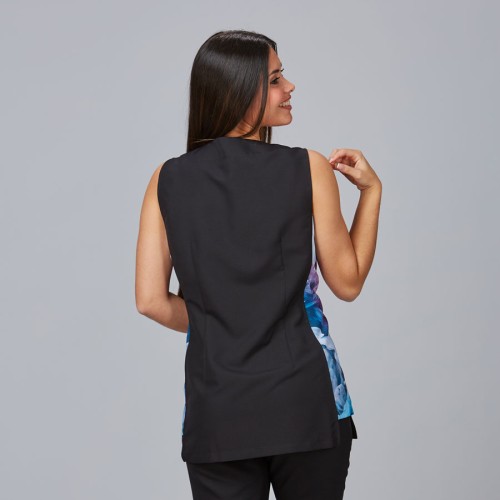 Blusa para peluquera de microfibra tiaca Garys 600057 negro
