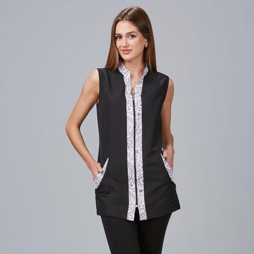 Blusa para peluquera de microfibra silence Garys 600058 negro