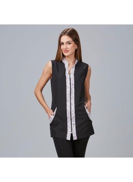 Blusa para peluquera de microfibra silence Garys 600058 negro