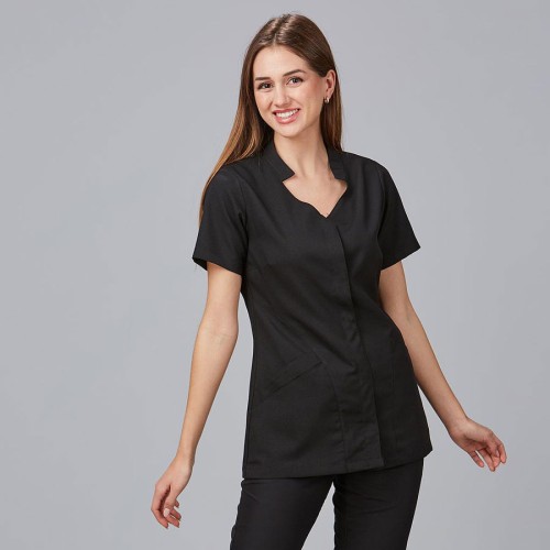 Blusa de peluquera con botones Adelfa Garys 634700 negro