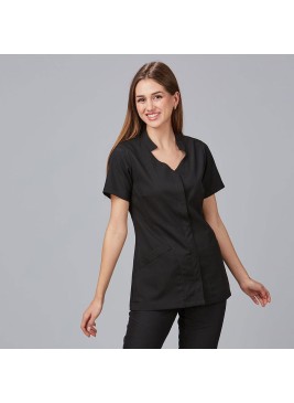 Blusa de peluquera con botones Adelfa Garys 634700 negro