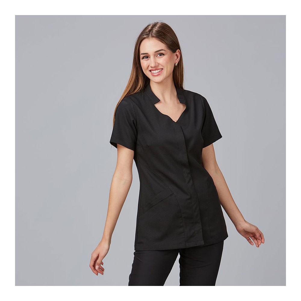 Blusa de peluquera con botones Adelfa Garys 634700 negro