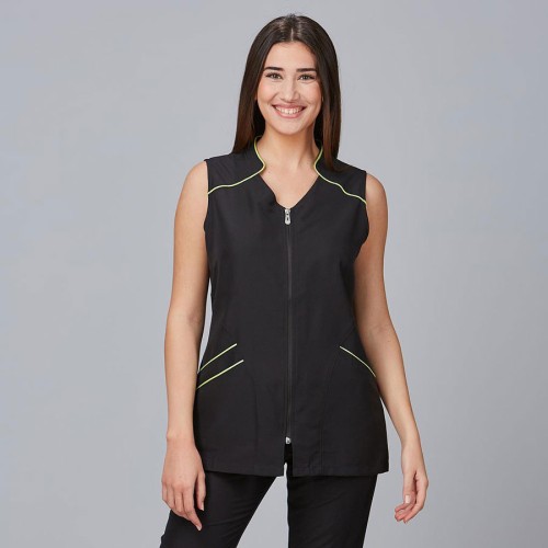 Blusa para peluquera de microfibra begonia Garys 634800 pistacho
