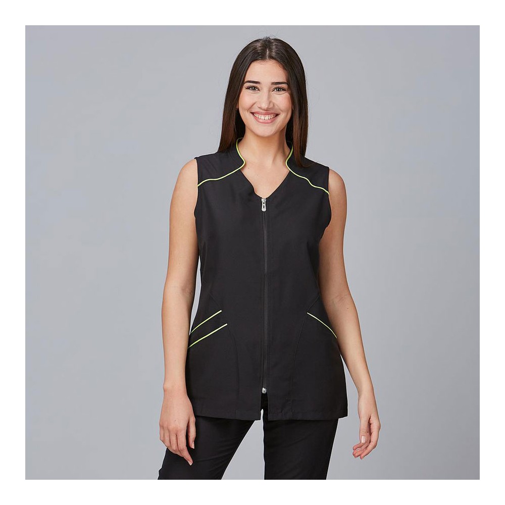 Blusa para peluquera de microfibra begonia Garys 634800 pistacho