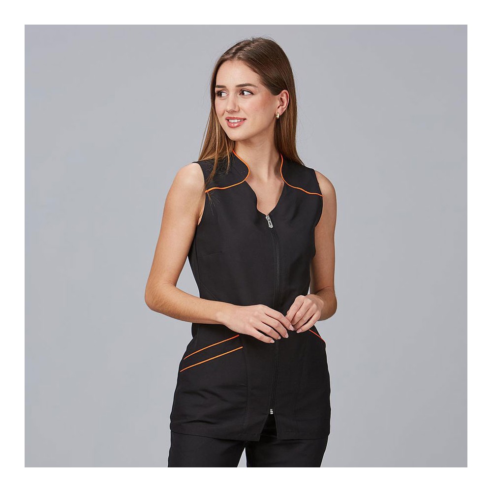 Blusa para peluquera de microfibra begonia Garys 634800 naranja
