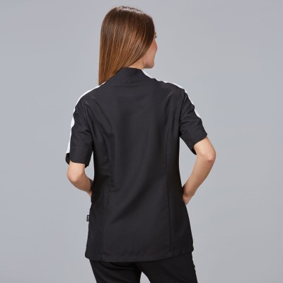 Blusa para peluquera de microfibra poppy Garys 635500 negro