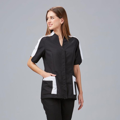 Blusa para peluquera de microfibra poppy Garys 635500 negro