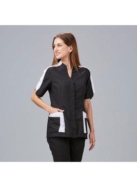 Blusa para peluquera de microfibra poppy Garys 635500 negro