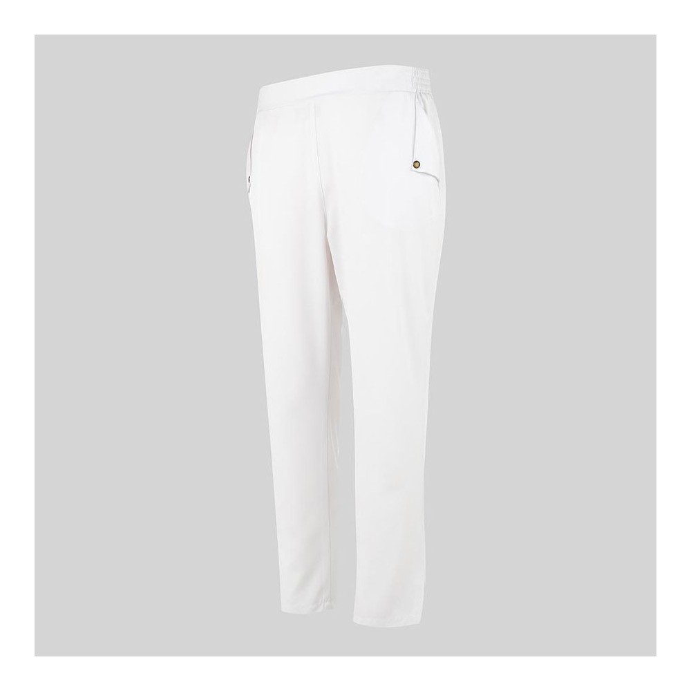 Pantalón de peluquera ajustable Garys 700052 blanco