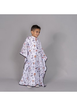 Capa de peluquería infantil estampada Garys 350002 huesos