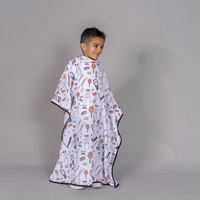 Capa de peluquería infantil estampada Garys 350002 huesos