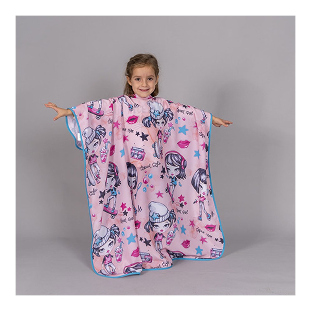 Capa de peluquería infantil estampada Garys 350002 burbujas
