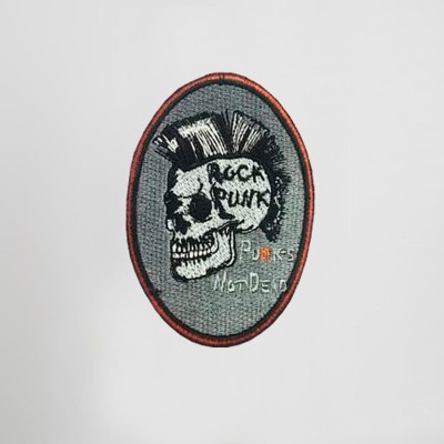 Escudo bordado termoadhesivo rock punk Garys 390003
