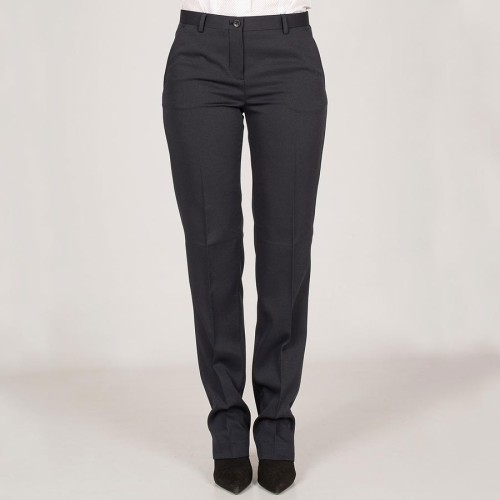 Pantalón de trabajo de mujer antimanchas y elástico marino