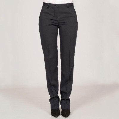 Pantalón de trabajo de mujer antimanchas y elástico marino