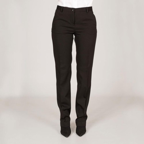 Pantalón de trabajo de mujer antimanchas y elástico negro