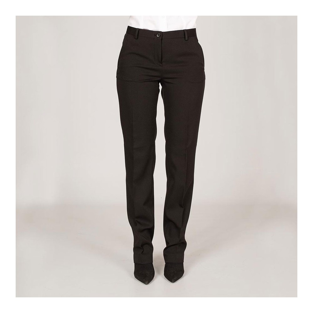 Pantalón de trabajo de mujer antimanchas y elástico negro