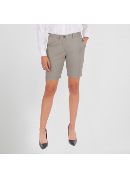 Bermuda de trabajo de mujer ajustada y elegante gris