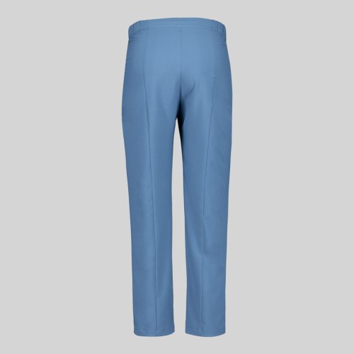 Pantalón peluquera de microfibra abertura central baja Garys 700036 azul grisaceo