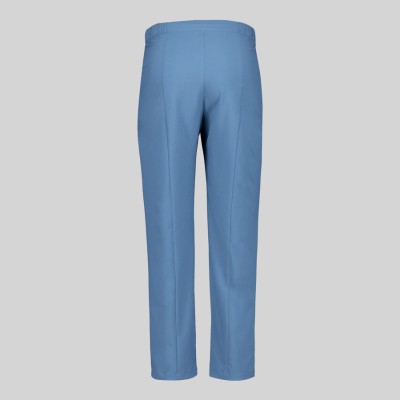 Pantalón peluquera de microfibra abertura central baja Garys 700036 azul grisaceo
