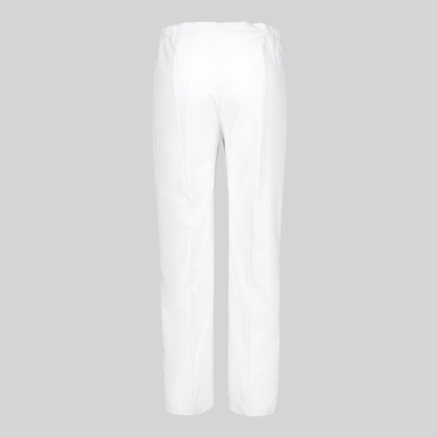 Pantalón peluquera de microfibra abertura central baja Garys 700036 blanco