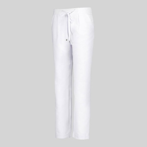 Pantalón peluquera de microfibra cintura elástica Garys 700045 blanco