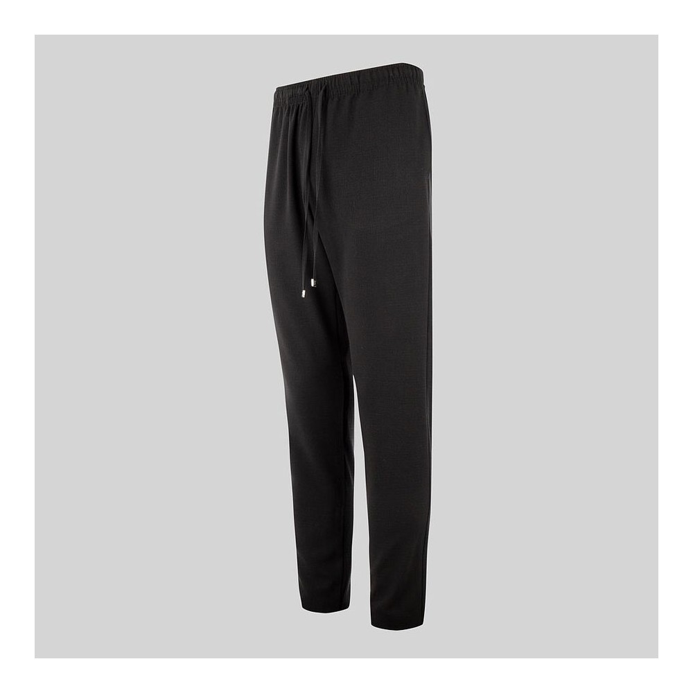 Pantalón de peluquera textura peach combinado Garys 700042 negro