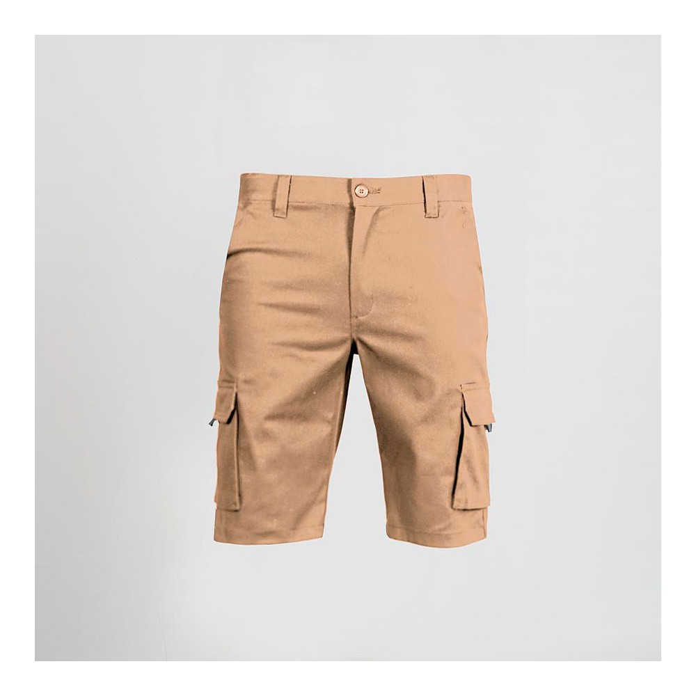 Bermuda de trabajo elástica Multibolsillos Garys 750400 beige