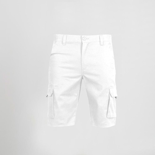 Bermuda de trabajo elástica Multibolsillos Garys 750400 blanco