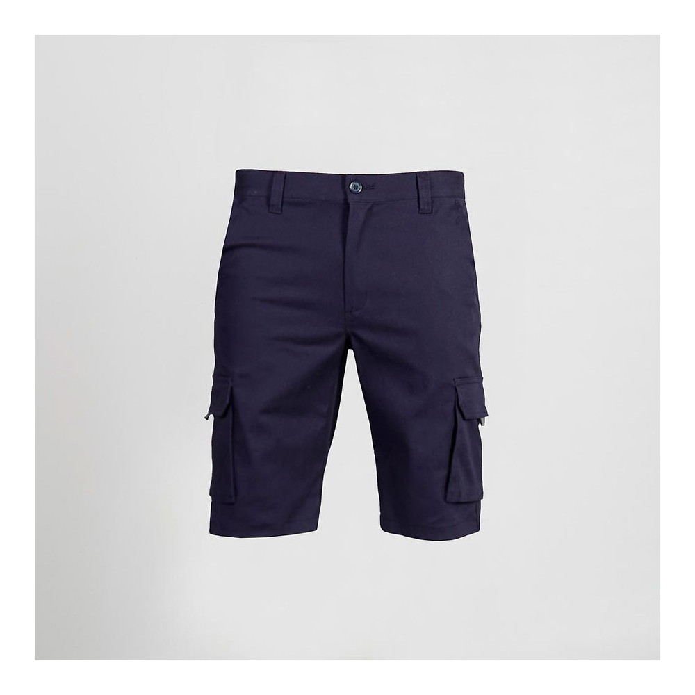 Bermuda de trabajo elástica Multibolsillos Garys 750400 azul navy